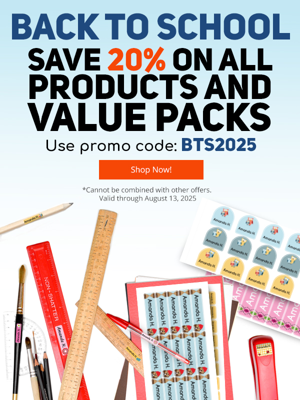 20% Off Labels & Value Packs